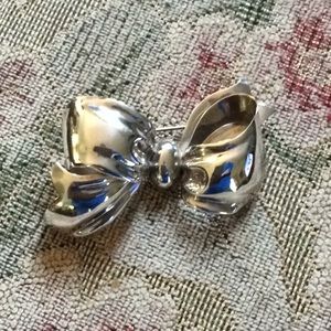 Monet Jewelry - Huge Vintage Monet Sterling Bow Pin Monet Jewelry - Huge Vintage Monet Sterling Bow Pin